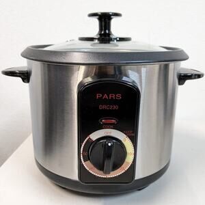 Pars Automatic Persian Rice Cooker Tahdig Rice Maker-STAINLESS-7 Cup-USED-M99